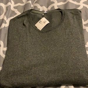 Men Gray Long Sleeves Thin Sweater